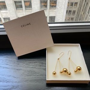 Celine (old Celine) Phoebe Philo Trio Ball Drop Earrings